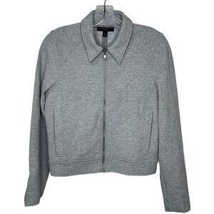 Banana Republic Women’s Gray Knit Moto Jacket - Small